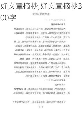 好文章摘抄,好文章摘抄300字