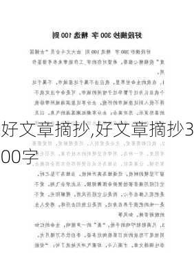 好文章摘抄,好文章摘抄300字