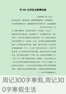 周记300字寒假,周记300字寒假生活