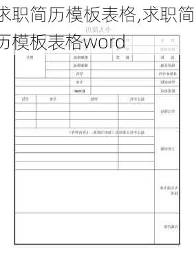 求职简历模板表格,求职简历模板表格word