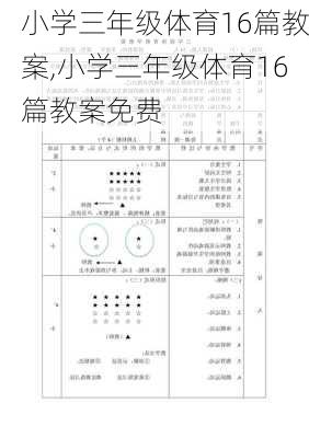 小学三年级体育16篇教案,小学三年级体育16篇教案免费