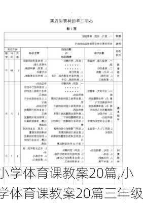 小学体育课教案20篇,小学体育课教案20篇三年级