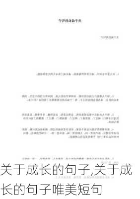 关于成长的句子,关于成长的句子唯美短句