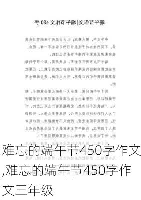 难忘的端午节450字作文,难忘的端午节450字作文三年级