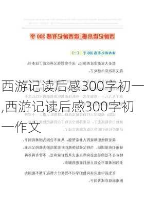 西游记读后感300字初一,西游记读后感300字初一作文