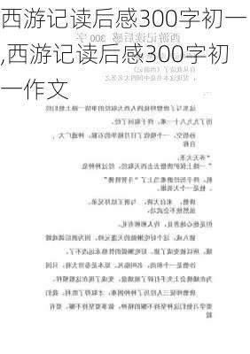 西游记读后感300字初一,西游记读后感300字初一作文