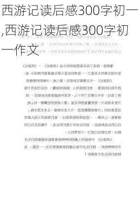 西游记读后感300字初一,西游记读后感300字初一作文