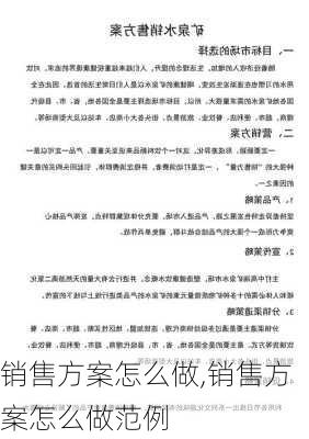 销售方案怎么做,销售方案怎么做范例