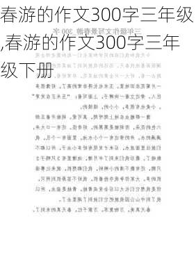 春游的作文300字三年级,春游的作文300字三年级下册