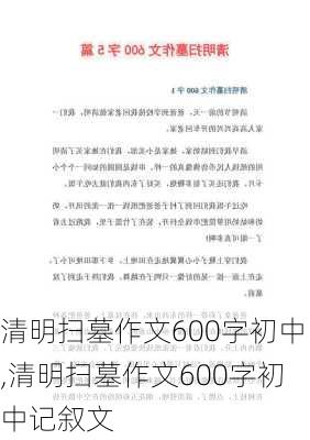 清明扫墓作文600字初中,清明扫墓作文600字初中记叙文