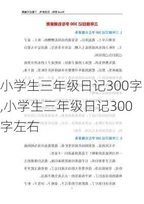 小学生三年级日记300字,小学生三年级日记300字左右