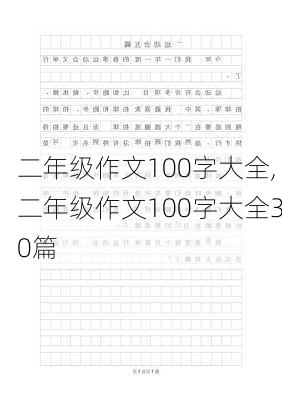 二年级作文100字大全,二年级作文100字大全30篇