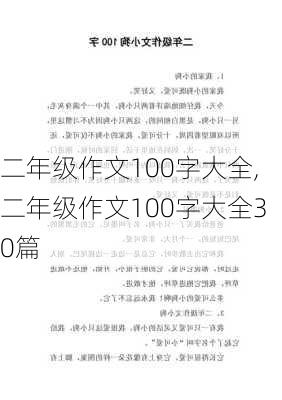 二年级作文100字大全,二年级作文100字大全30篇