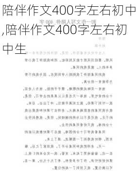 陪伴作文400字左右初中,陪伴作文400字左右初中生