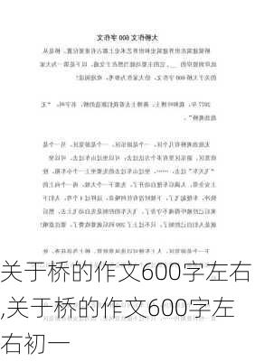 关于桥的作文600字左右,关于桥的作文600字左右初一