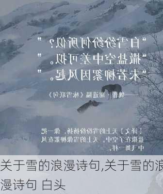 关于雪的浪漫诗句,关于雪的浪漫诗句 白头