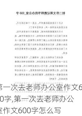 第一次去老师办公室作文600字,第一次去老师办公室作文600字怎么写