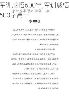 军训感悟600字,军训感悟600字高一