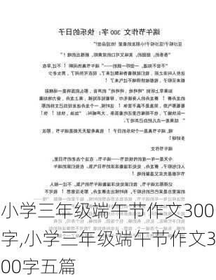 小学三年级端午节作文300字,小学三年级端午节作文300字五篇