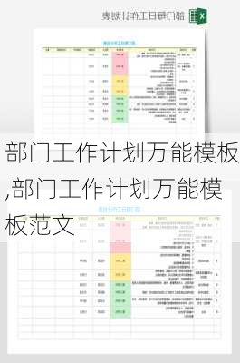 部门工作计划万能模板,部门工作计划万能模板范文