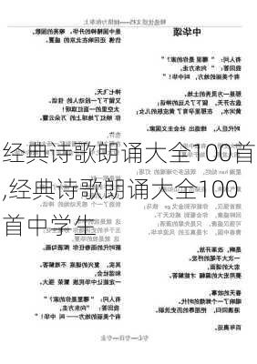 经典诗歌朗诵大全100首,经典诗歌朗诵大全100首中学生