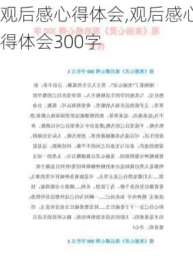 观后感心得体会,观后感心得体会300字