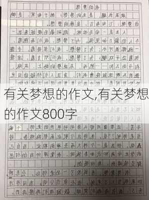 有关梦想的作文,有关梦想的作文800字