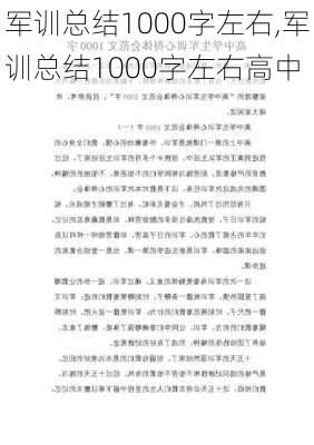 军训总结1000字左右,军训总结1000字左右高中