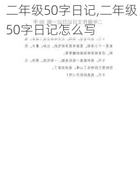 二年级50字日记,二年级50字日记怎么写