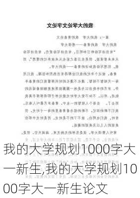 我的大学规划1000字大一新生,我的大学规划1000字大一新生论文