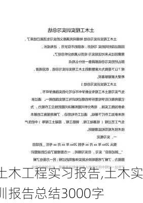 土木工程实习报告,土木实训报告总结3000字