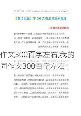 作文300百字左右,我的同作文300百字左右