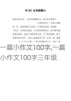 一篇小作文100字,一篇小作文100字三年级