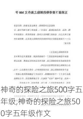 神奇的探险之旅500字五年级,神奇的探险之旅500字五年级作文