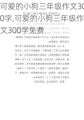 可爱的小狗三年级作文300字,可爱的小狗三年级作文300字免费