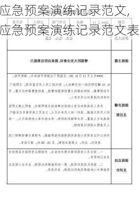 应急预案演练记录范文,应急预案演练记录范文表