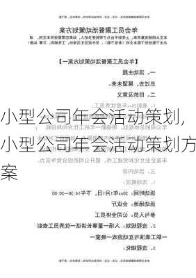 小型公司年会活动策划,小型公司年会活动策划方案