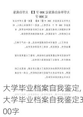 大学毕业档案自我鉴定,大学毕业档案自我鉴定300字