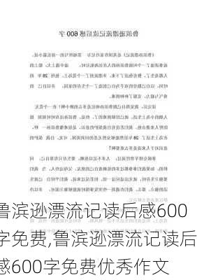 鲁滨逊漂流记读后感600字免费,鲁滨逊漂流记读后感600字免费优秀作文