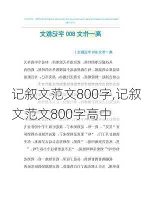 记叙文范文800字,记叙文范文800字高中