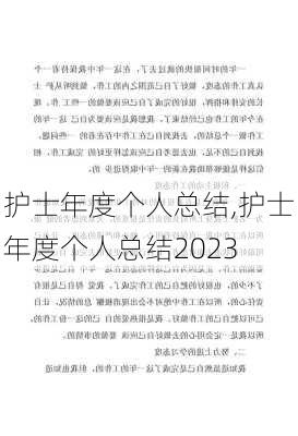 护士年度个人总结,护士年度个人总结2023