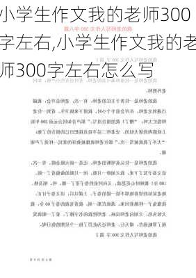 小学生作文我的老师300字左右,小学生作文我的老师300字左右怎么写