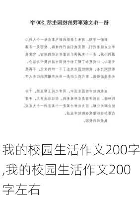 我的校园生活作文200字,我的校园生活作文200字左右