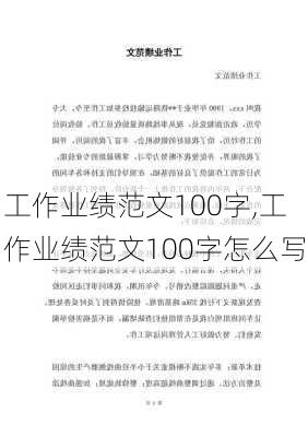 工作业绩范文100字,工作业绩范文100字怎么写