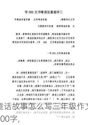 童话故事怎么写三年级作文300字,