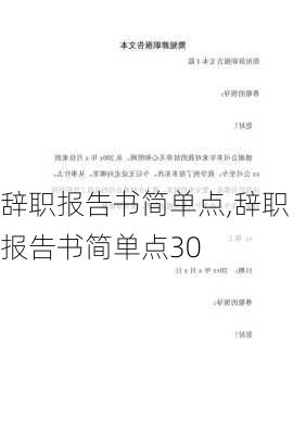 辞职报告书简单点,辞职报告书简单点30