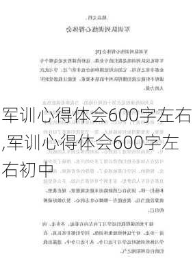 军训心得体会600字左右,军训心得体会600字左右初中