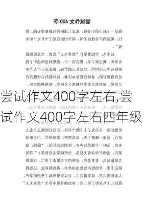 尝试作文400字左右,尝试作文400字左右四年级