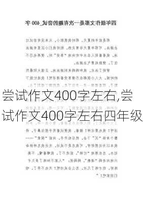 尝试作文400字左右,尝试作文400字左右四年级