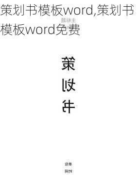 策划书模板word,策划书模板word免费